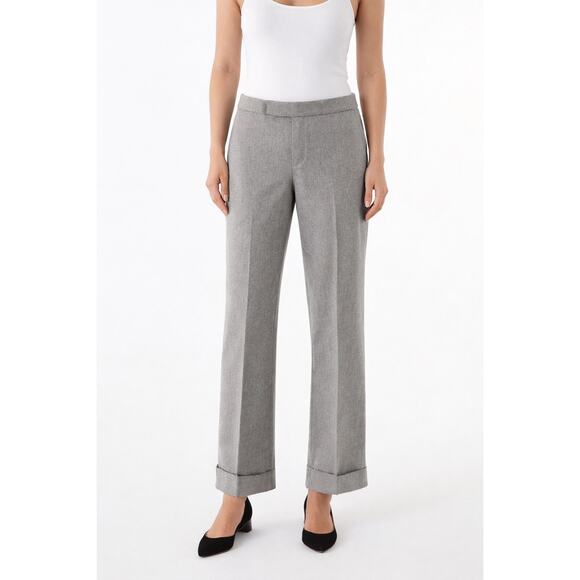 Ralph Lauren Collection Gray Wool Tailored Dress Pants Cuffed Hem Career Size 6